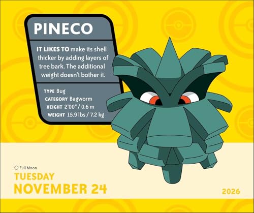 Pokémon 2026 Day-to-Day Calendar