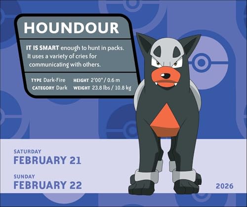 Pokémon 2026 Day-to-Day Calendar