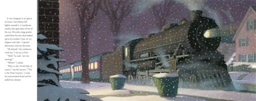 The Polar Express: 40th Anniversary Edition with free audiobook read by Liam Neeson - Christmas English Picture Book
