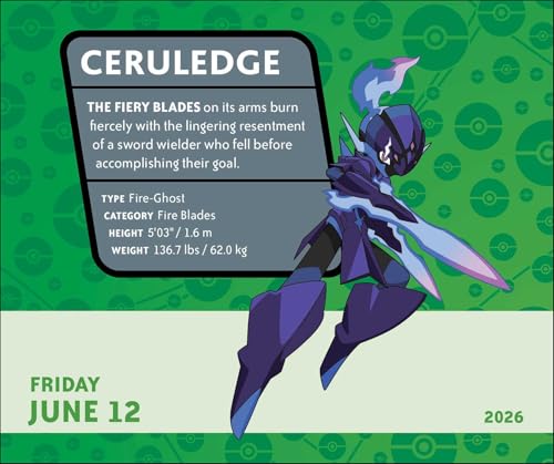 Pokémon 2026 Day-to-Day Calendar