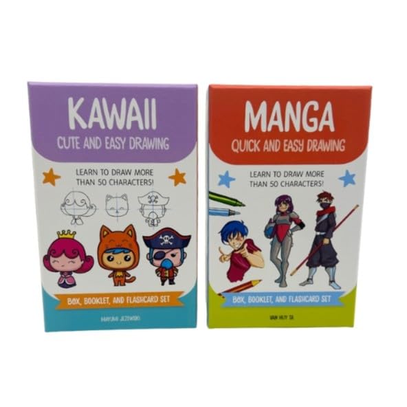 Kawaii Cute and Easy Drawing Deck: Learn to Draw More Than 50 Characters!