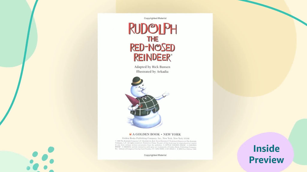 Rudolph the Red-Nosed Reindeer (Rudolph the Red-Nosed Reindeer) (Little Golden Book) - Christmas English Picture Book