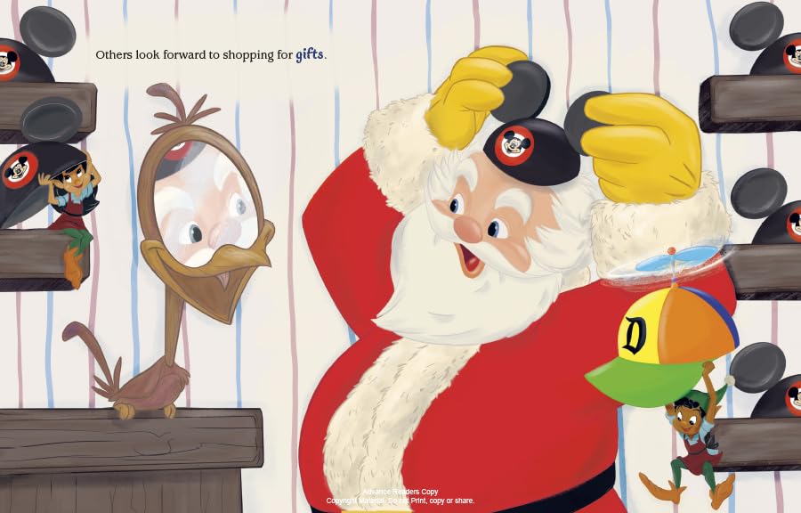SANTA STOPS AT DISNEYLAND(H) (Little Golden Book)