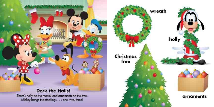Disney Baby: Mickey Loves Christmas: A First Words Book