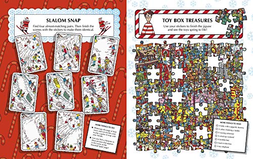 Where's Wally? Santa Spectacular Sticker Activity Book - Christmas English Picture Book