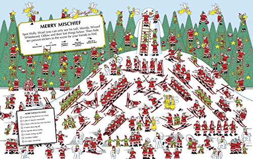 Where's Wally? Santa Spectacular Sticker Activity Book - Christmas English Picture Book
