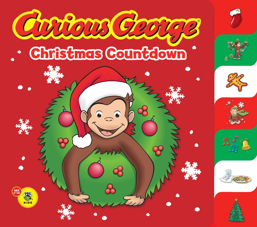 Curious George Christmas Countdown (CGTV Tabbed BB) - Christmas English Picture Book