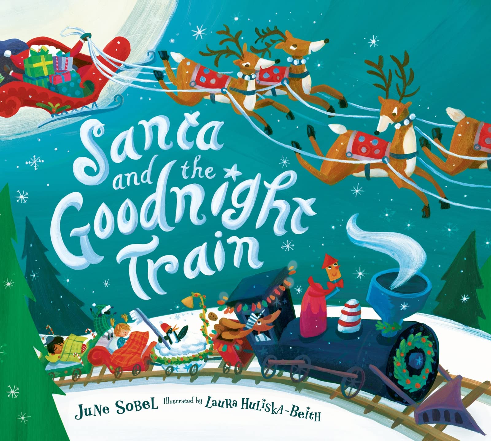 Santa and the Goodnight Train: A Soothing Adventure to Bedtime on the Goodnight Train - Christmas English Picture Book