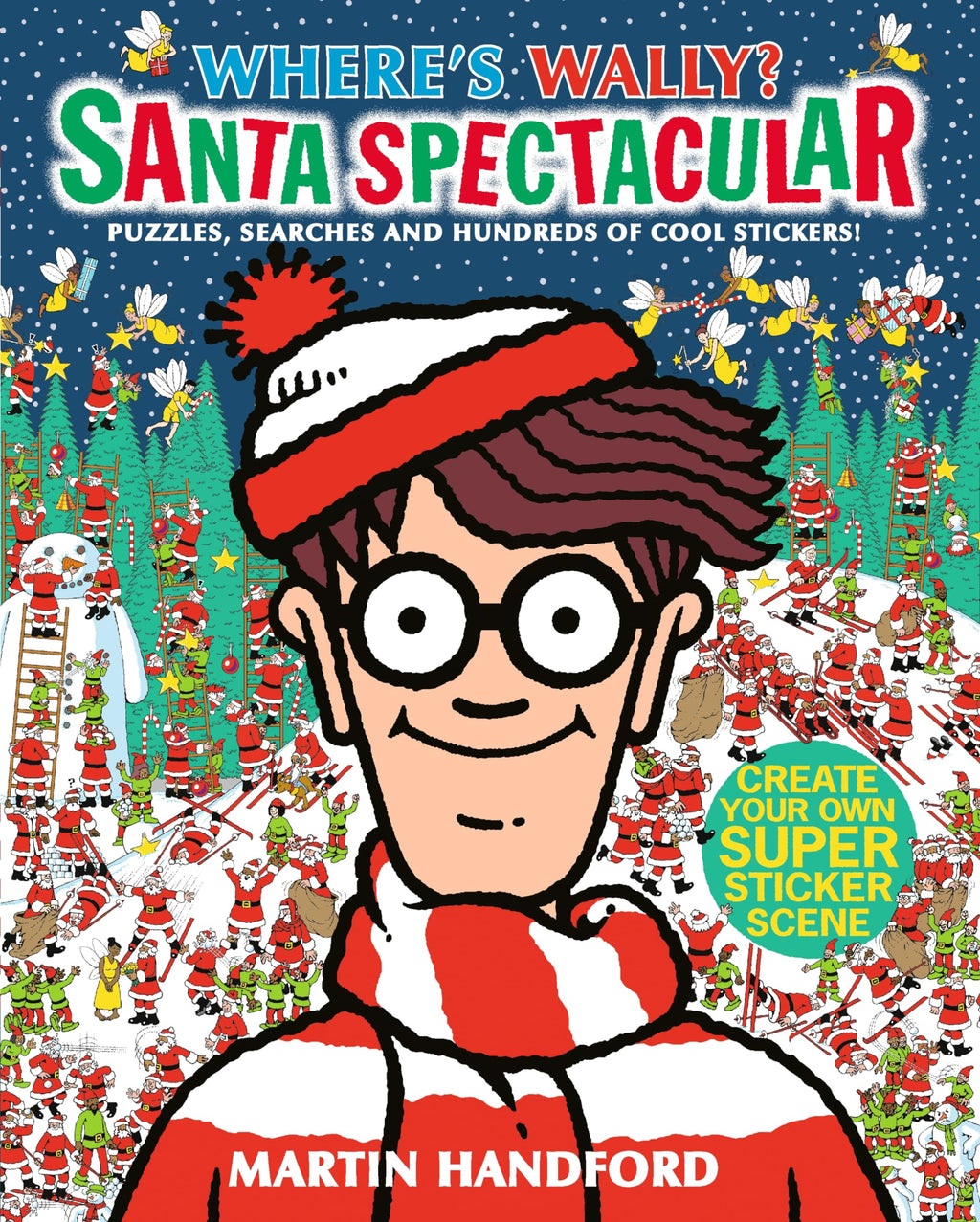 Where's Wally? Santa Spectacular Sticker Activity Book - Christmas English Picture Book