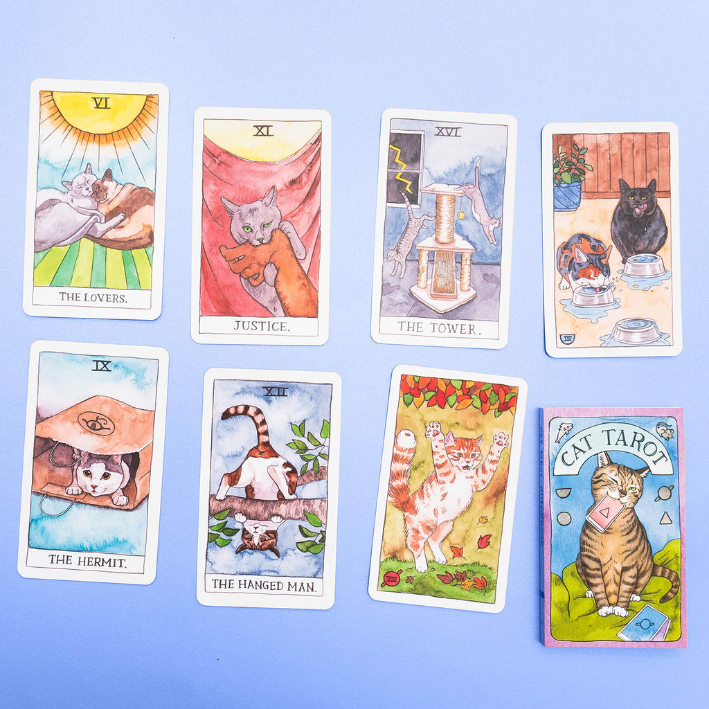 Cat Tarot: 78 Cards & Guidebook